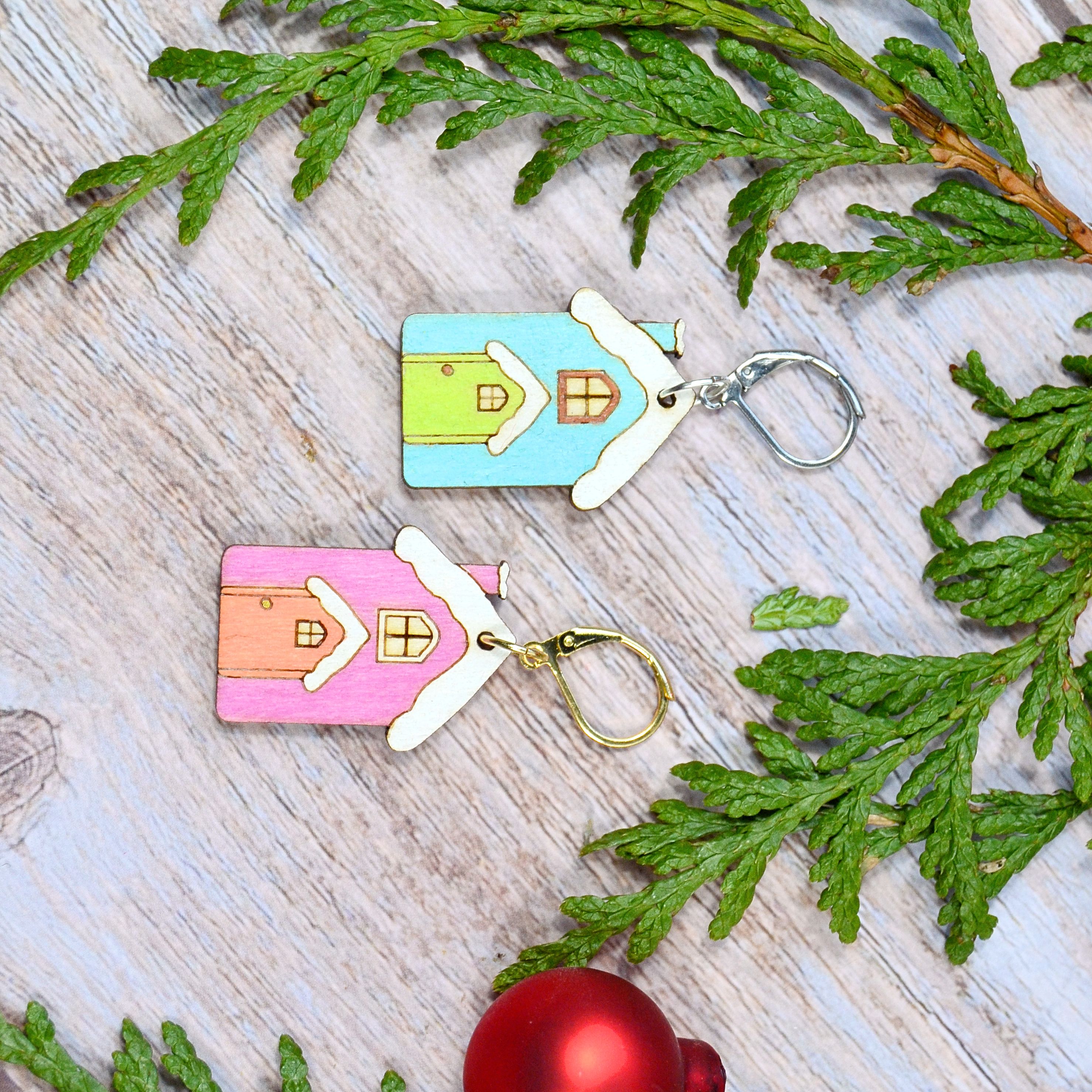 Maschenmarkierer Verschneites Haus