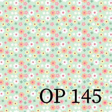 Origamipapier OP 145 Blumen auf blassem grün