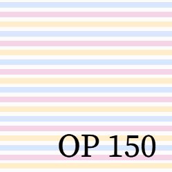 Origamipapier OP 150 Streifen in Pastellfarben (blau, rosa und gelb) auf weißem Hintergrund