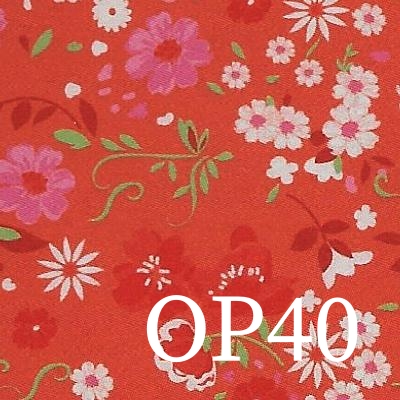 Rotes Origamipapier, geblümt