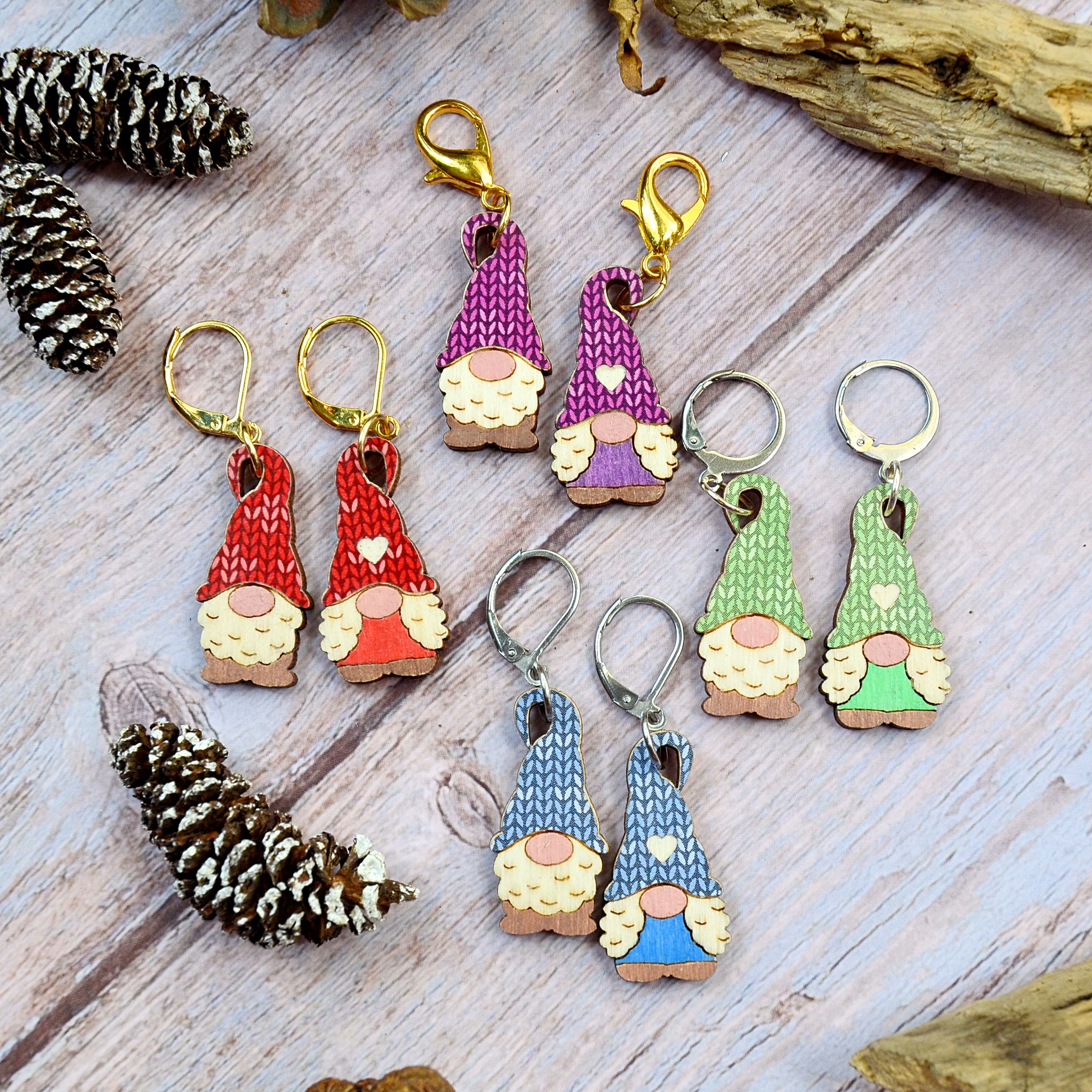 Holzmaschenmarkierer-Set Winterwichtel