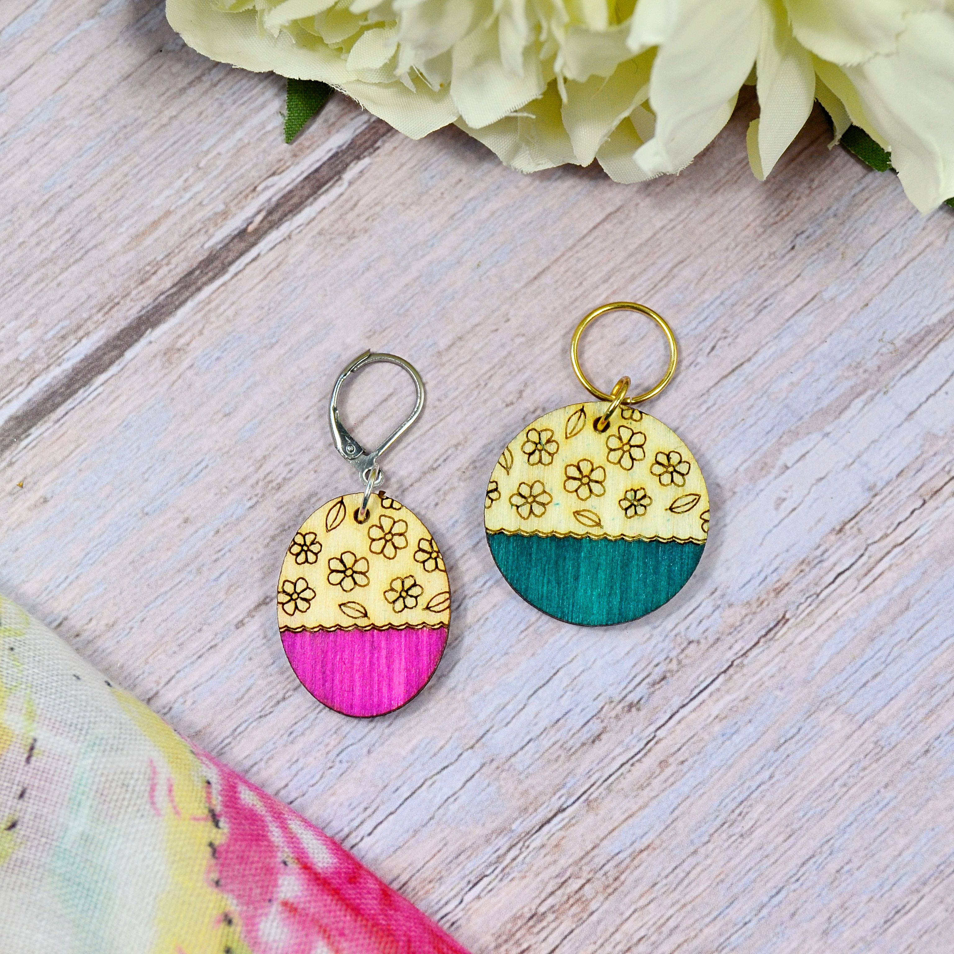 Holzmaschenmarkierer Blumenornament