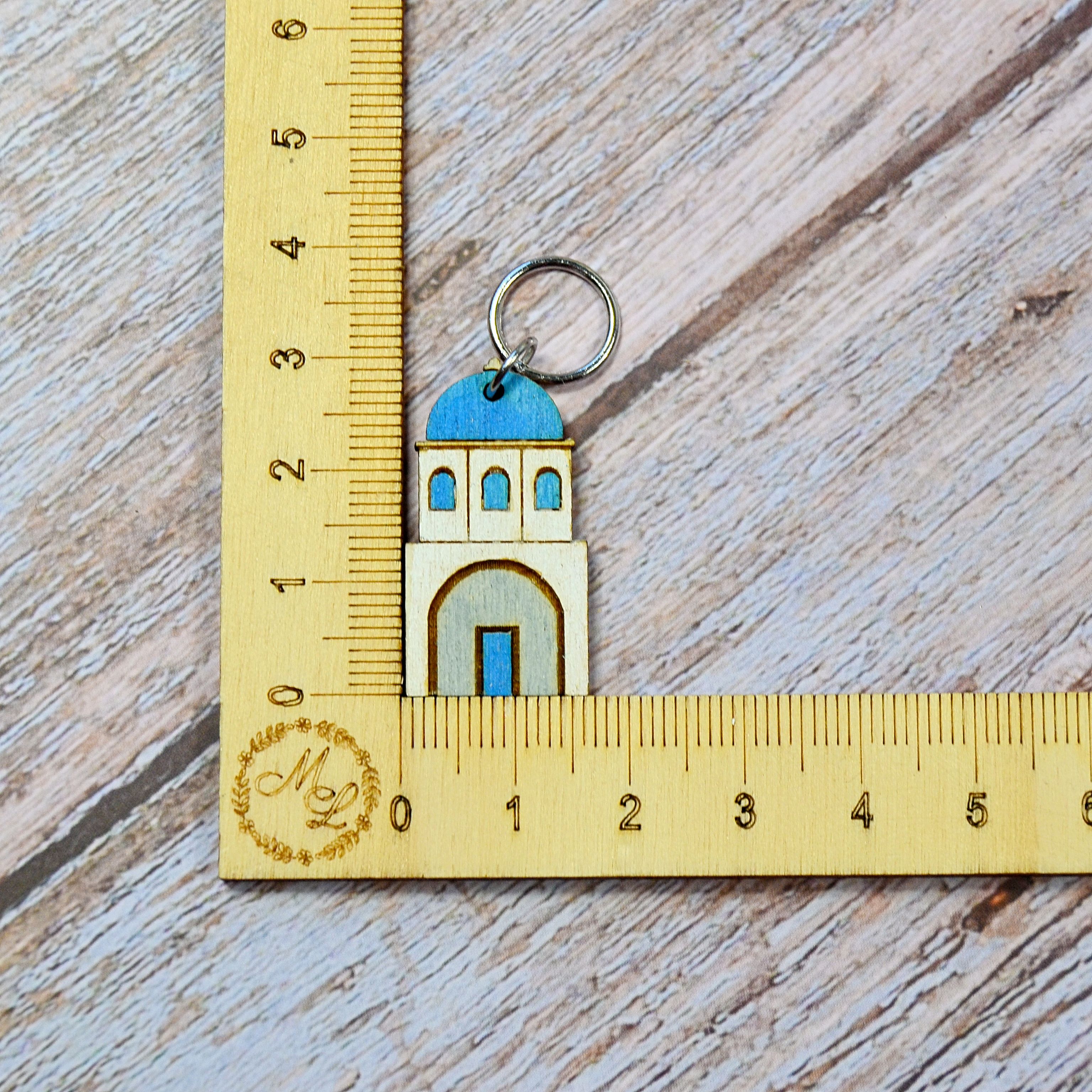 Holzmaschenmarkierer Santorini an Lineal