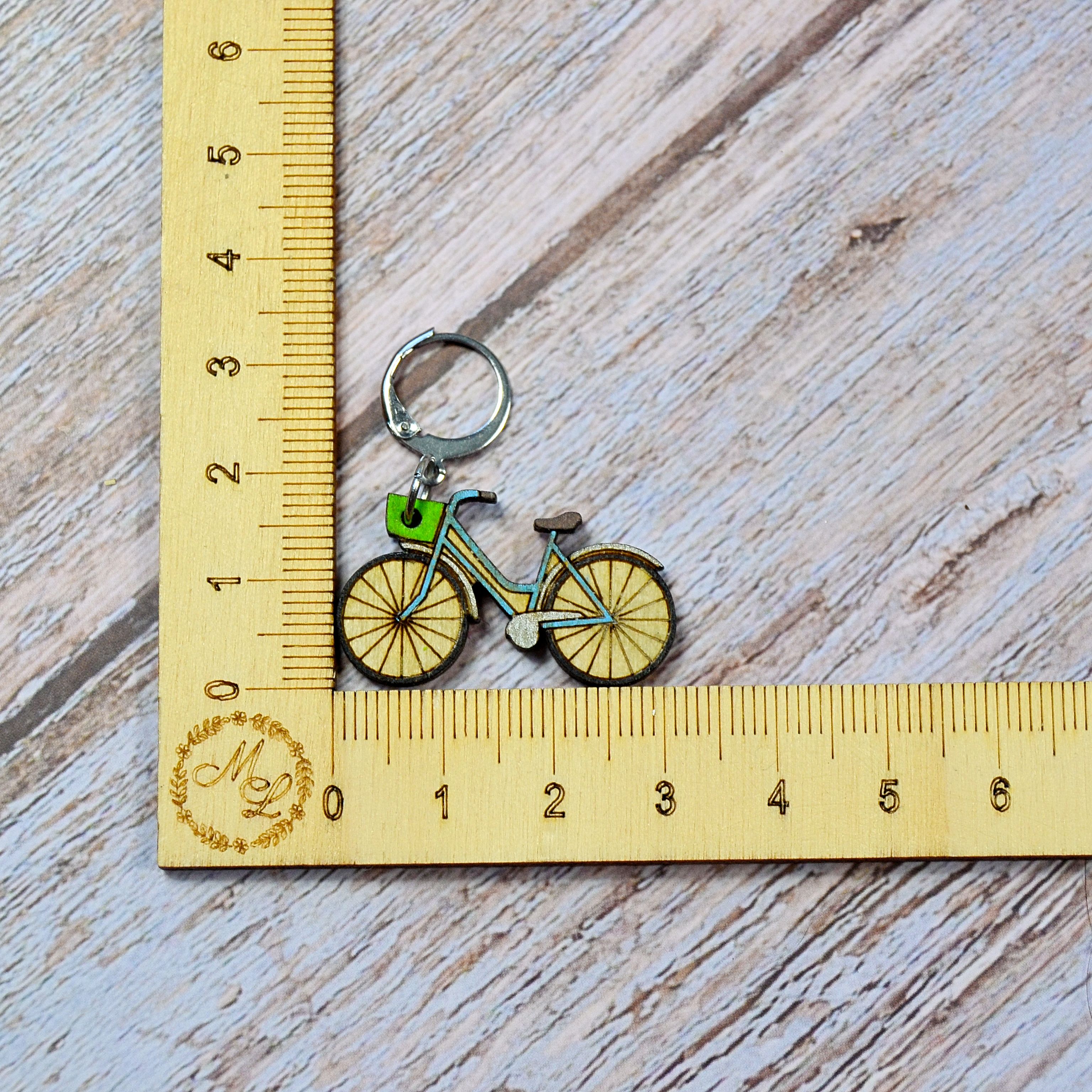 Holzmaschenmarkierer Fahrrad an Lineal